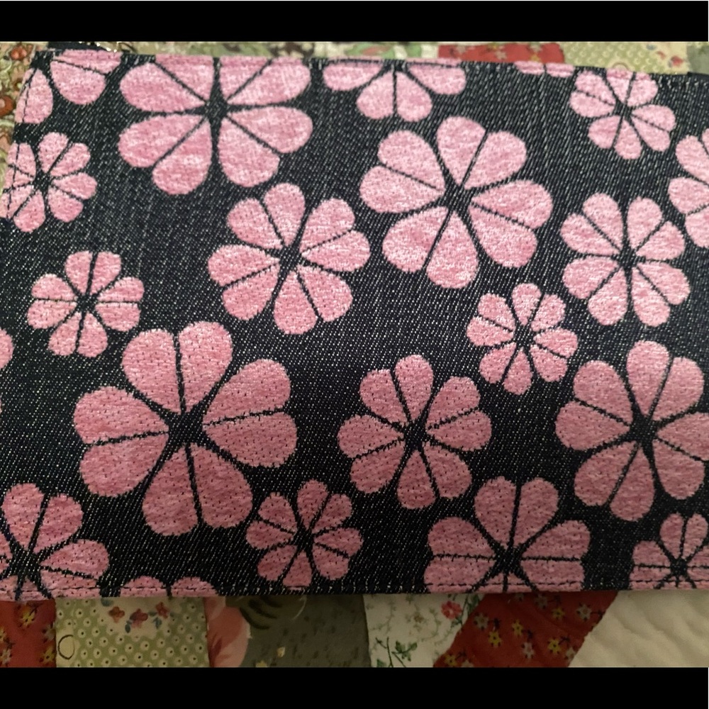 NWT Kate Spade denim floral small crossbody